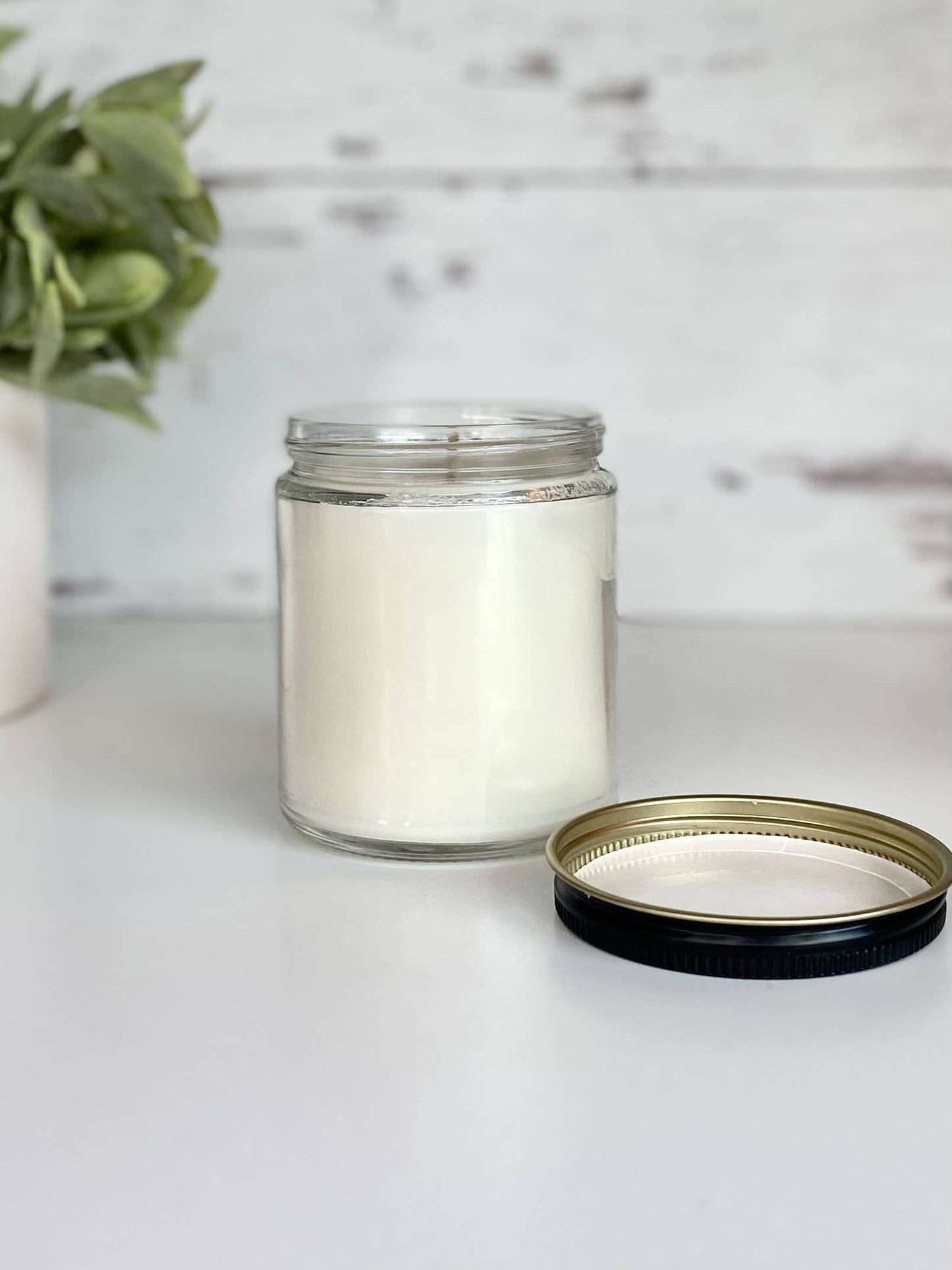 Sweater Weather 7 oz Clear Glass Jar Coco Apricot Candle