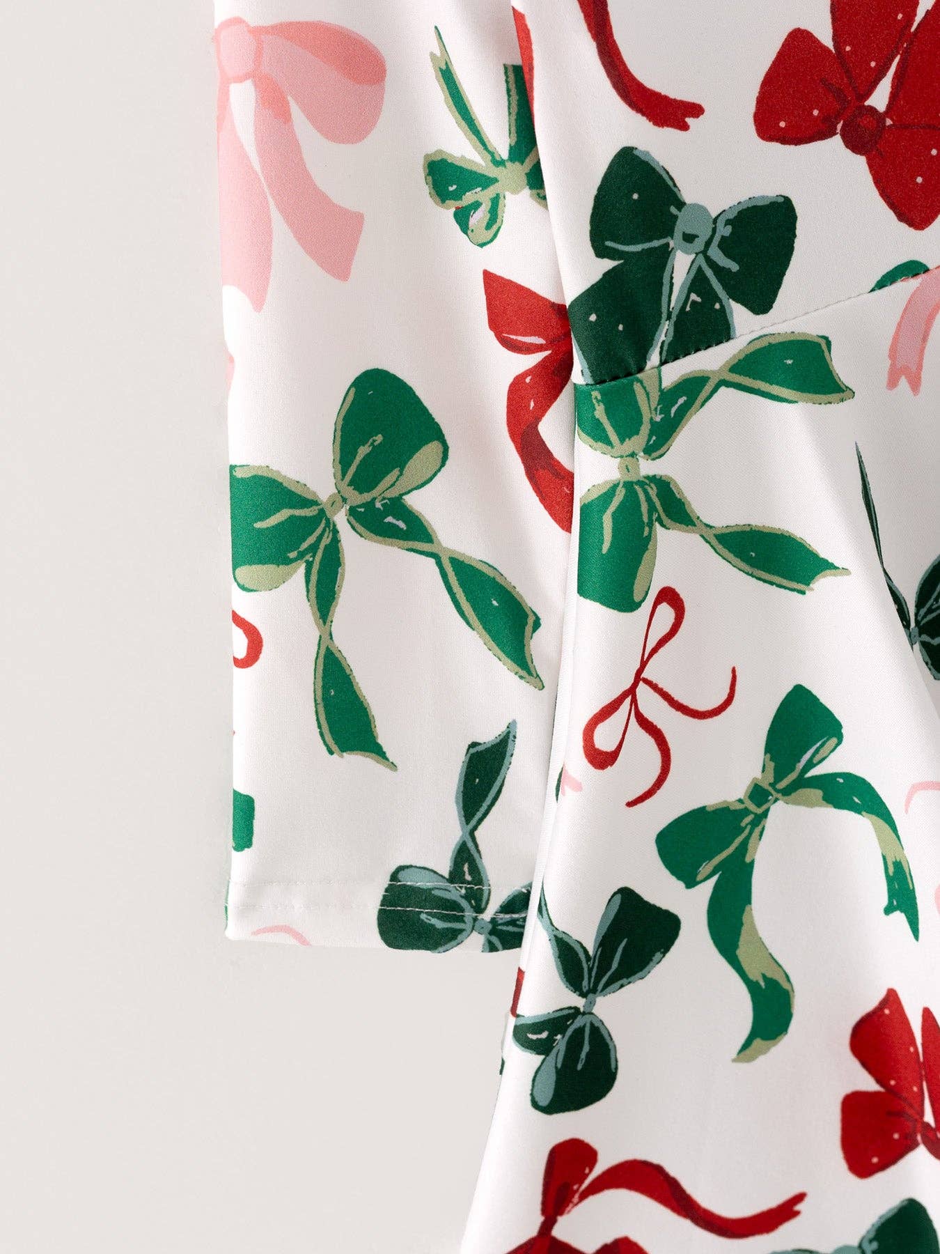 Girls Christmas Bow Print Dress: 8/9