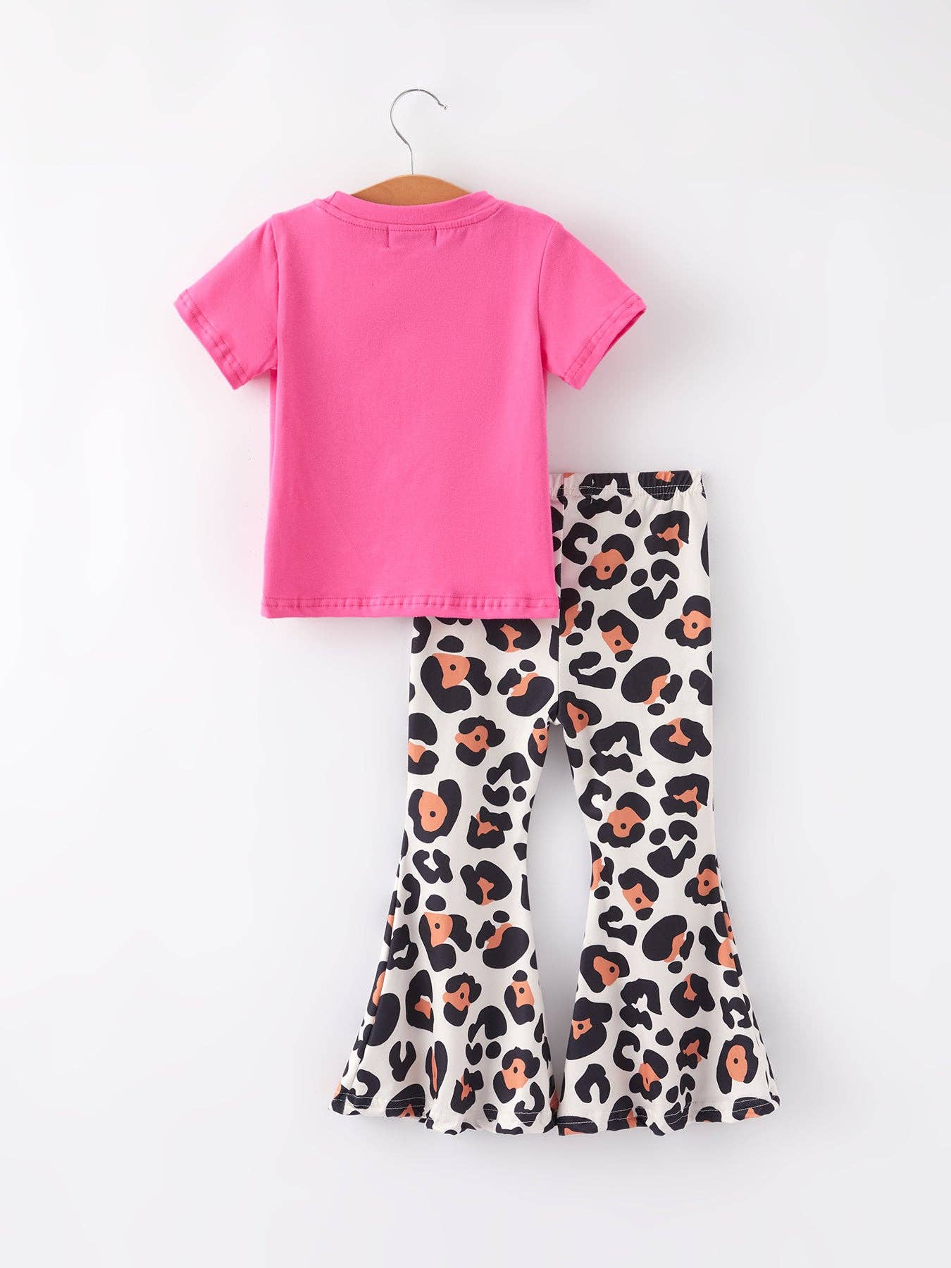 "HE IS RISEN" Applique Leopard Print Girls Set: 7