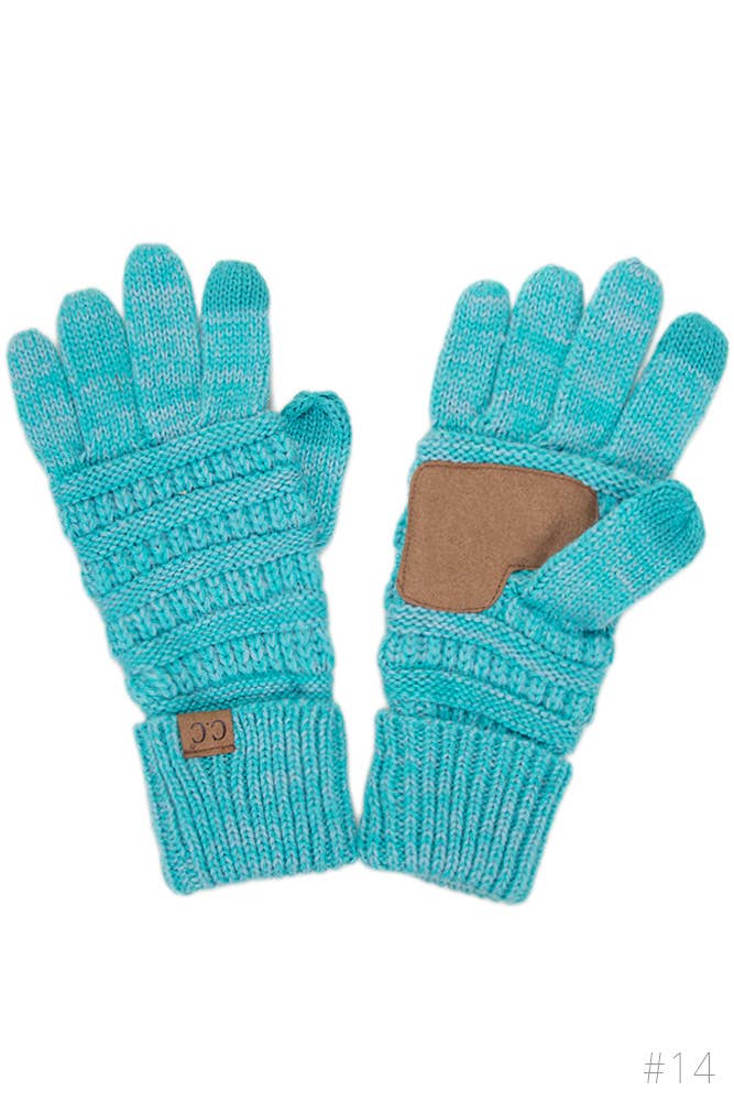 C.C Two Tone Touch Screen Compatible Gloves: 018