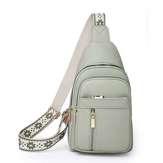 Retro Versatile PU Crossbody Bag: Green