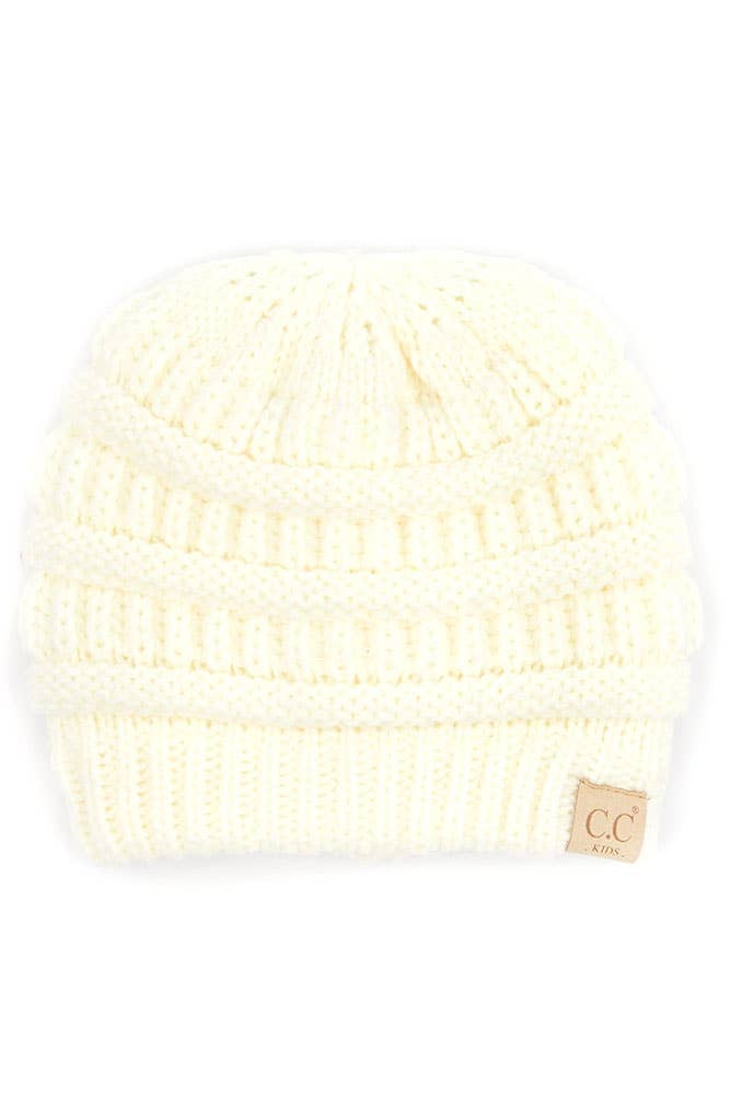 C.C Kids Knit Beanie with Fuzzy Lining Inside: Mint